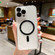 iPhone 13 MagSafe Magnetic Transparent PC + Glass Lens Film Phone Case - Black