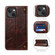 iPhone 13 Baroque Simple Horizontal Flip Leather Case with Holder & Card Slots & Wallet - Dark Brown