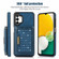 Samsung Galaxy A13 4G/A13 5G Three-fold RFID Leather Phone Case with Lanyard - Blue