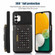 Samsung Galaxy A13 4G/A13 5G Three-fold RFID Leather Phone Case with Lanyard - Black