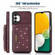 Samsung Galaxy A13 4G/A13 5G Three-fold RFID Leather Phone Case with Lanyard - Red