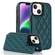 iPhone 13 Double Buckle Rhombic PU Leather Phone Case - Green