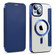iPhone 13 MagSafe Magnetic RFID Anti-theft Leather Phone Case - Royal Blue