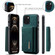 iPhone 13 DG.MING M2 Series 3-Fold Card Bag Shockproof Case with Wallet & Holder Function - Green