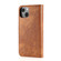 iPhone 13 DG.MING Crazy Horse Texture Flip Detachable Magnetic Leather Case with Holder & Card Slots & Wallet - Brown