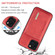 iPhone 13 DG.MING M2 Series 3-Fold Card Bag Shockproof Case with Wallet & Holder Function - Red