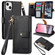 iPhone 13 Love Zipper Lanyard Leather Phone Case - Black