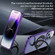iPhone 13 Metal Paint Frosted PC MagSafe Phone Case with Lens Film - Deep Purple