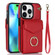 iPhone 13 Anti-theft RFID Card Slot Phone Case - Red