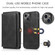 iPhone 13 Strong Magnetic Detachable Horizontal Flip Leather Case with Card Slots & Wallet - Black