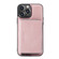 iPhone 13 JEEHOOD Magnetic Zipper Horizontal Flip Leather Case with Holder & Card Slot & Wallet - Pink