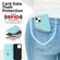 iPhone 13 Rhombic MagSafe RFID Anti-Theft Wallet Leather Phone Case - Sky Blue