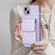 iPhone 13 Vertical Wallet Rhombic Leather Phone Case - Purple