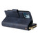 iPhone 13 9 Card Slots Zipper Wallet Bag Leather Phone Case - Blue