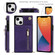 iPhone 13 Cross-body Zipper Square Phone Case with Holder - Purple