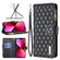 iPhone 13 Diamond Lattice Zipper Wallet Leather Flip Phone Case - Black