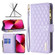 iPhone 13 Diamond Lattice Zipper Wallet Leather Flip Phone Case - Purple