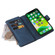 iPhone 13 Skin Feel PU + TPU Horizontal Flip Leather Case with Holder & 15 Cards Slot & Wallet & Zipper Pocket & Lanyard - Blue