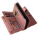 iPhone 13 Skin Feel PU + TPU Horizontal Flip Leather Case with Holder & 15 Cards Slot & Wallet & Zipper Pocket & Lanyard - Pink