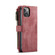 iPhone 13 CaseMe-C30 PU + TPU Multifunctional Horizontal Flip Leather Case with Holder & Card Slot & Wallet & Zipper Pocket - Red