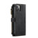 iPhone 13 CaseMe-C30 PU + TPU Multifunctional Horizontal Flip Leather Case with Holder & Card Slot & Wallet & Zipper Pocket - Black