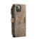 iPhone 13 CaseMe-C30 PU + TPU Multifunctional Horizontal Flip Leather Case with Holder & Card Slot & Wallet & Zipper Pocket - Brown