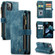 iPhone 13 CaseMe-C30 PU + TPU Multifunctional Horizontal Flip Leather Case with Holder & Card Slot & Wallet & Zipper Pocket - Blue