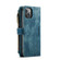 iPhone 13 CaseMe-C30 PU + TPU Multifunctional Horizontal Flip Leather Case with Holder & Card Slot & Wallet & Zipper Pocket - Blue