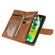 iPhone 13 Multifunctional Phone Leather Case with Card Slot & Holder & Zipper Wallet & Photo Frame - Brown