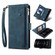 iPhone 13 Retro Frosted Horizontal Flip Leather Case with Holder & Card Slot & Wallet & Zipper Pocket & Lanyard - Deep Green