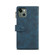 iPhone 13 Retro Frosted Horizontal Flip Leather Case with Holder & Card Slot & Wallet & Zipper Pocket & Lanyard - Deep Green