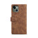 iPhone 13 Retro Frosted Horizontal Flip Leather Case with Holder & Card Slot & Wallet & Zipper Pocket & Lanyard - Brown