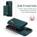 iPhone 13 DG.MING M1 Series 3-Fold Multi Card Wallet Shockproof Case with Holder Function  - Green