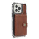 iPhone 13 Wallet Card Shockproof Phone Case - Brown