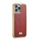 iPhone 13 Fierre Shann Snake Texture Electroplating PU Phone Case - Red