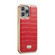 iPhone 13 Fierre Shann Crocodile Texture Electroplating PU Phone Case - Red