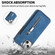 iPhone 13 Zipper Card Holder Phone Case - Blue