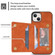 iPhone 13 Zipper Card Holder Phone Case - Brown