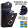 iPhone 13 Rhombic Texture Card Bag Phone Case with Long Lanyard - Dark Purple