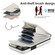 iPhone 13 Rhombic Texture Card Bag Phone Case with Long Lanyard - White