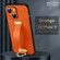 iPhone 13 SULADA Cool Series PC + Leather Texture Skin Feel Shockproof Phone Case  - Orange