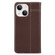 iPhone 13 GEBEI Top-grain Horizontal Flip Leather Phone Case - Brown