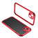 iPhone 13 Four Corners Shockproof Metal Frame Phone Case - Red