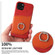 iPhone 13 Fierre Shann Oil Wax Texture Genuine Leather Back Cover Case with 360 Degree Rotation Holder & Card Slot - Red