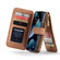 iPhone 13 CaseMe 007 Multifunctional Detachable Billfold Phone Leather Case - Brown