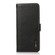 iPhone 13 KHAZNEH Side-Magnetic Litchi Genuine Leather RFID Case - Black