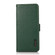 iPhone 13 KHAZNEH Side-Magnetic Litchi Genuine Leather RFID Case - Green