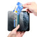 iPhone 13 Denior Oil Wax Cowhide DK Magnetic Button Leather Phone Case - Dark Blue