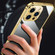 iPhone 13 Carbon Brazed Stainless Steel Ultra Thin Protective Phone Case - Gold