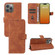 iPhone 15 Pro Max Skin Feel Magnetic Flip Leather Phone Case - Brown